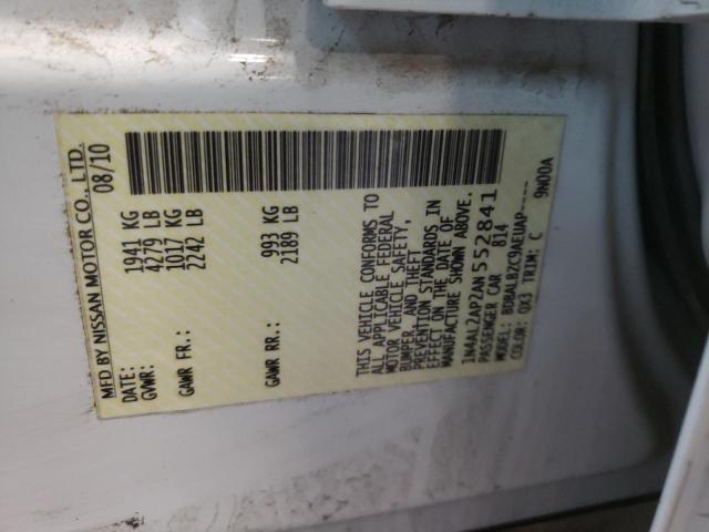 Photo 10 from auction – 2010 NISSAN ALTIMA BAS with VIN 1N4AL2AP2AN552841