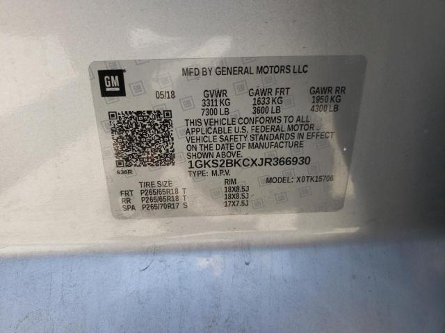 Photo 10 from auction – 2018 GMC YUKON SLT with VIN 1GKS2BKCXJR366930