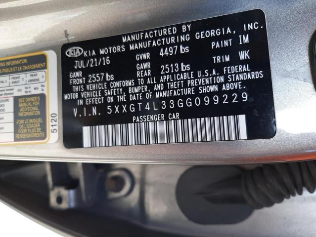 Photo 10 from auction – 2016 KIA OPTIMA LX with VIN 5XXGT4L33GG099229