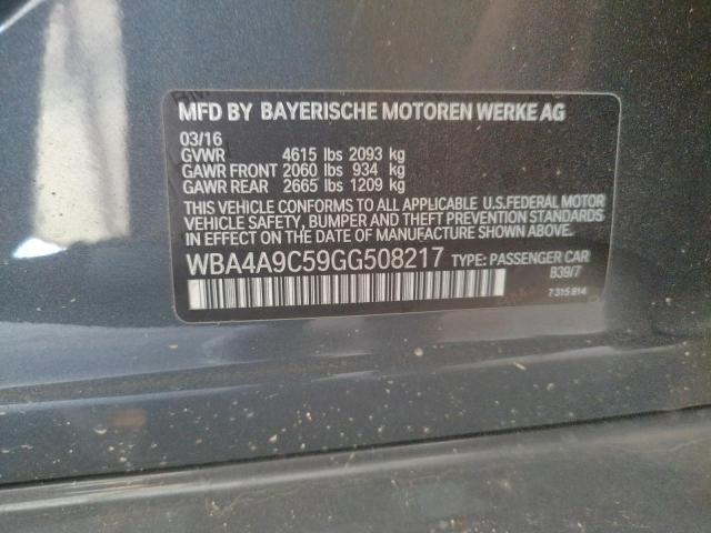 Photo 10 from auction – 2016 BMW 428I GRAN with VIN WBA4A9C59GG508217