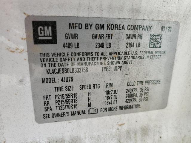 Photo 10 from auction – 2020 BUICK ENCORE PRE with VIN KL4CJESB0LB333758