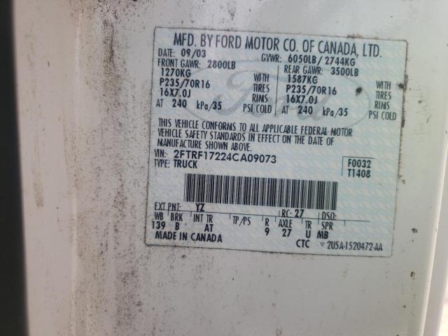 Photo 10 from auction – 2004 FORD F-150 HERI with VIN 2FTRF17224CA09073