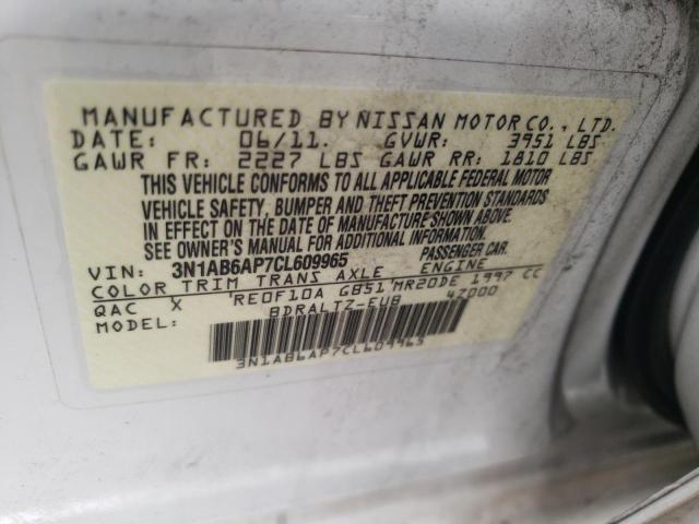 Photo 10 from auction – 2012 NISSAN SENTRA 2.0 with VIN 3N1AB6AP7CL609965