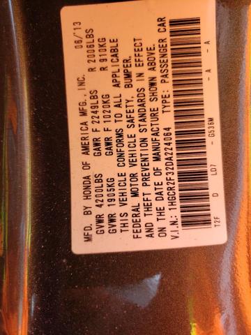 Photo 10 from auction – 2013 HONDA ACCORD LX with VIN 1HGCR2F32DA224064