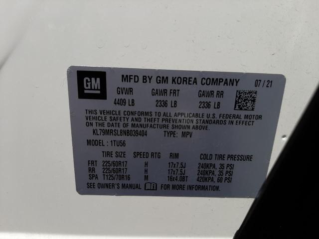 Photo 10 from auction – 2022 CHEVROLET TRAILBLAZE with VIN KL79MRSL8NB039404
