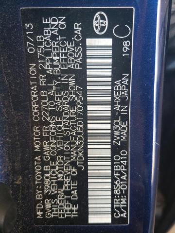 Photo 10 from auction – 2013 TOYOTA PRIUS with VIN JTDKN3DU5D1709547