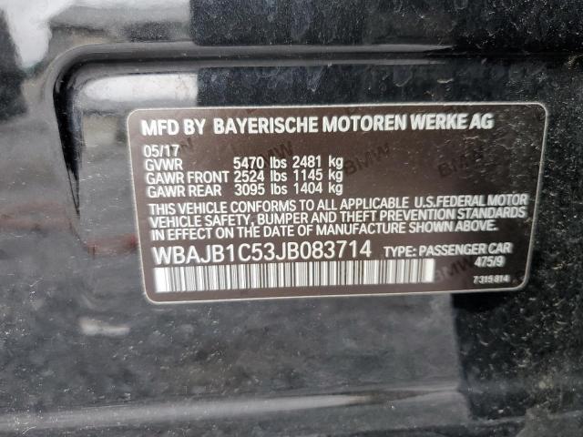 Photo 10 from auction – 2018 BMW 530XE with VIN WBAJB1C53JB083714