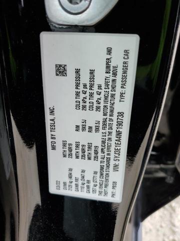 Photo 10 from auction – 2022 TESLA MODEL 3 with VIN 5YJ3E1EA4NF190738