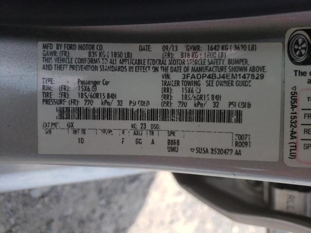 Photo 10 from auction – 2014 FORD FIESTA SE with VIN 3FADP4BJ4EM147829