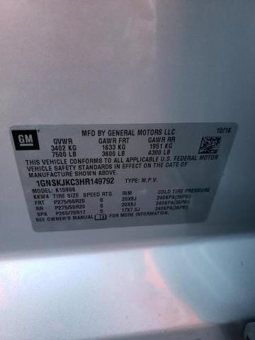 Photo 10 from auction – 2017 CHEVROLET SUBURBAN K with VIN 1GNSKJKC3HR149792