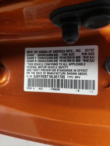 Photo 10 from auction – 2008 HONDA ELEMENT EX with VIN 5J6YH28718L001705