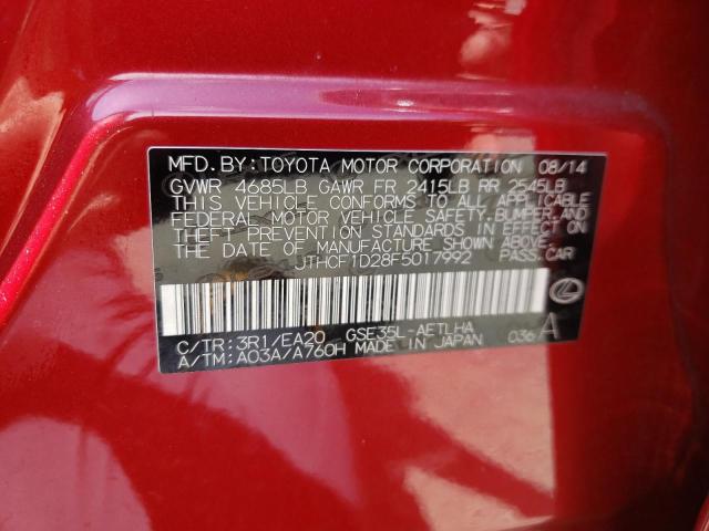 Photo 10 from auction – 2015 LEXUS IS 250 with VIN JTHCF1D28F5017992