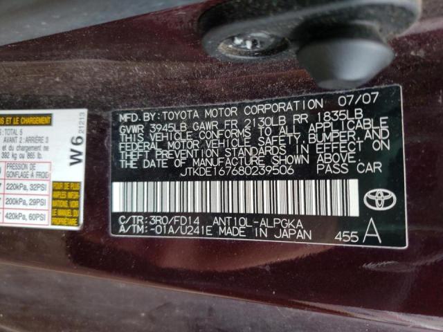 Photo 10 from auction – 2008 TOYOTA SCION TC with VIN JTKDE167680239506