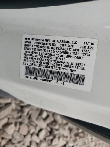 Photo 10 from auction – 2016 HONDA ODYSSEY EX with VIN 5FNRL5H63GB162575
