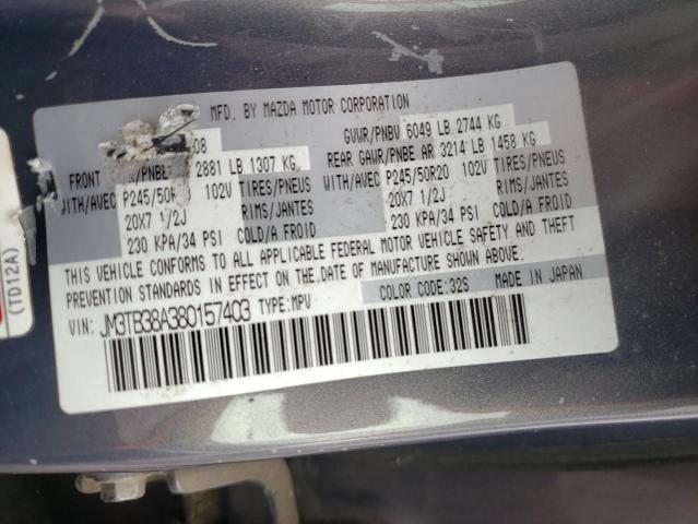 Photo 10 from auction – 2008 MAZDA CX-9 with VIN JM3TB38A380157403