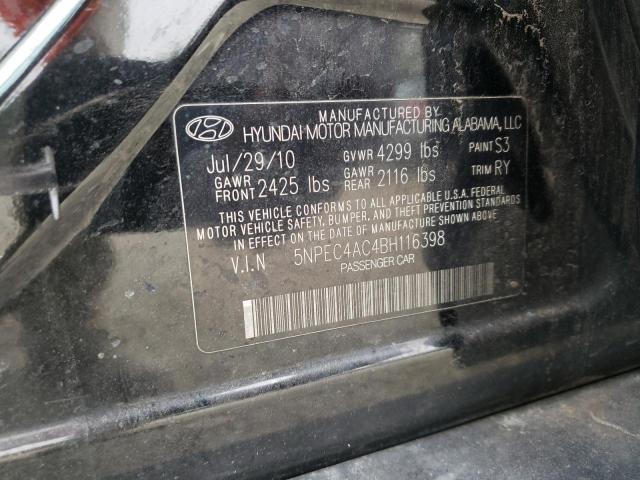 Photo 10 from auction – 2011 HYUNDAI SONATA SE with VIN 5NPEC4AC4BH116398