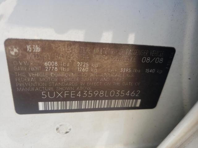 Photo 10 from auction – 2008 BMW X5 3.0I with VIN 5UXFE43598L035462