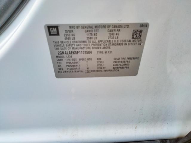 Photo 10 from auction – 2015 CHEVROLET EQUINOX LS with VIN 2GNALAEK5F1101504
