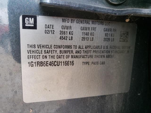 Photo 10 from auction – 2012 CHEVROLET VOLT with VIN 1G1RB6E46CU116616
