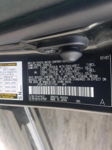 Photo 10 from auction – 2007 TOYOTA 4RUNNER SR with VIN JTEBU14R270127365