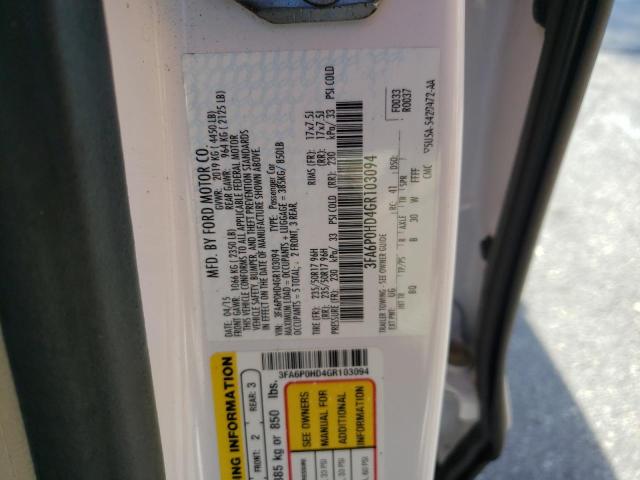 Photo 10 from auction – 2016 FORD FUSION SE with VIN 3FA6P0HD4GR103094