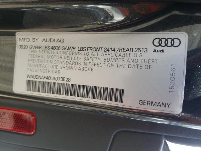 Photo 10 from auction – 2020 AUDI A4 PREMIUM with VIN WAUDNAF40LA073528