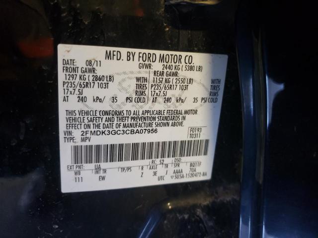 Photo 10 from auction – 2012 FORD EDGE SE with VIN 2FMDK3GC3CBA07956