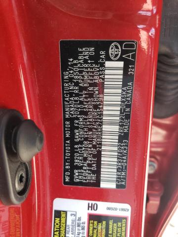 Photo 10 from auction – 2014 TOYOTA COROLLA L with VIN 2T1BURHE7EC154798