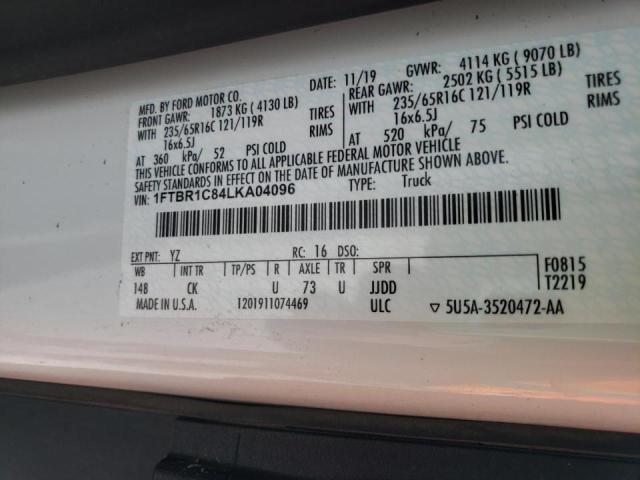 Photo 10 from auction – 2020 FORD TRANSIT T- with VIN 1FTBR1C84LKA04096