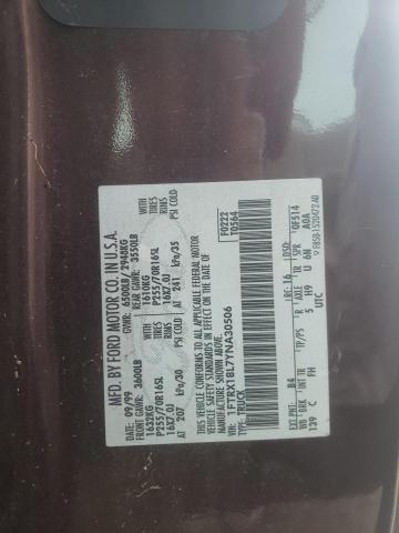 Photo 10 from auction – 2000 FORD F150 with VIN 1FTRX18L7YNA30506