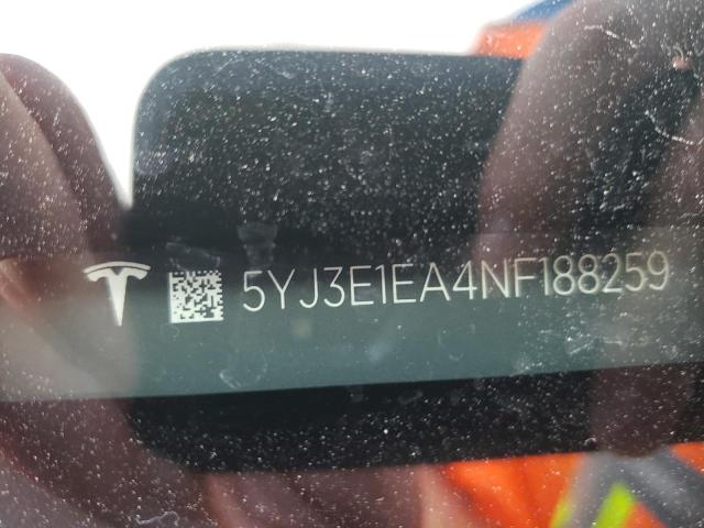 Photo 10 from auction – 2022 TESLA MODEL 3 with VIN 5YJ3E1EA4NF188259