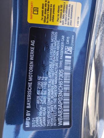 Photo 10 from auction – 2022 BMW M440I with VIN WBA83AP03NCH67305