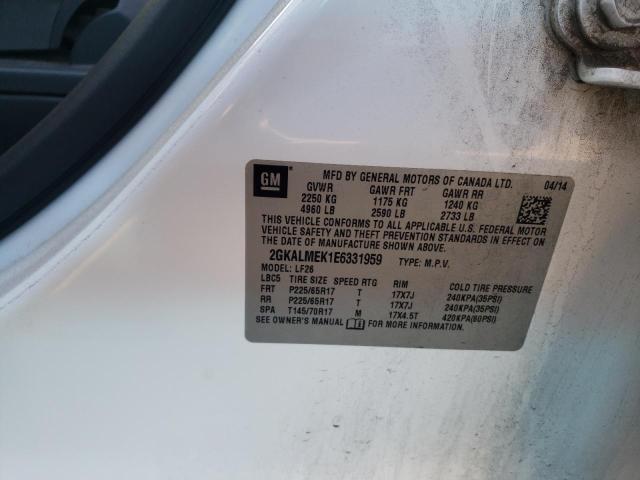 Photo 10 from auction – 2014 GMC TERRAIN SL with VIN 2GKALMEK1E6331959