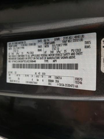 Photo 10 from auction – 2014 FORD ESCAPE SE with VIN 1FMCU9G97EUE35846