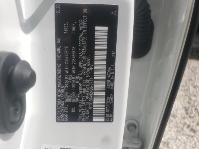 Photo 10 from auction – 2021 TOYOTA HIGHLANDER with VIN 5TDCZRAH2MS047741