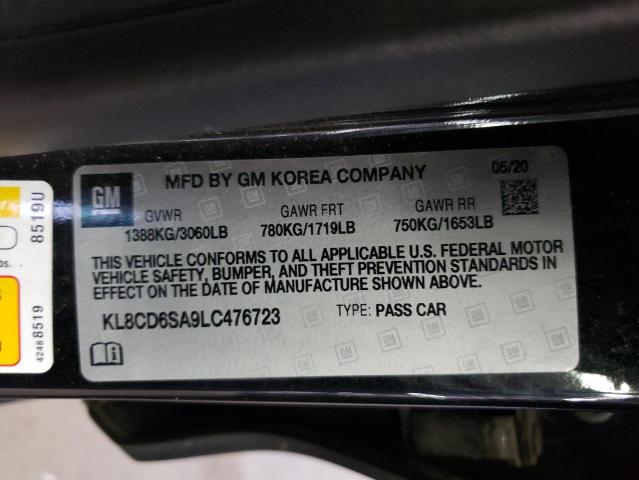 Photo 10 from auction – 2020 CHEVROLET SPARK 1LT with VIN KL8CD6SA9LC476723