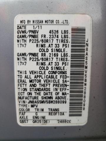 Photo 10 from auction – 2011 NISSAN ROGUE S with VIN JN8AS5MV5BW288099