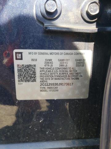 Photo 10 from auction – 2018 CHEVROLET IMPALA PRE with VIN 2G1125S30J9173617