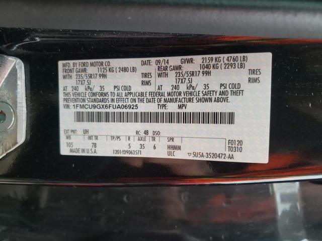 Photo 10 from auction – 2015 FORD ESCAPE SE with VIN 1FMCU9GX6FUA06925