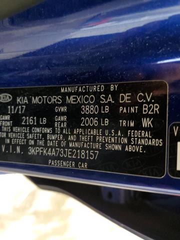 Photo 10 from auction – 2018 KIA FORTE LX with VIN 3KPFK4A73JE218157