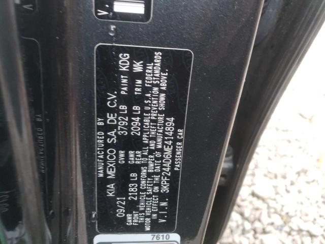 Photo 10 from auction – 2021 KIA FORTE FE with VIN 3KPF24AD6ME414894