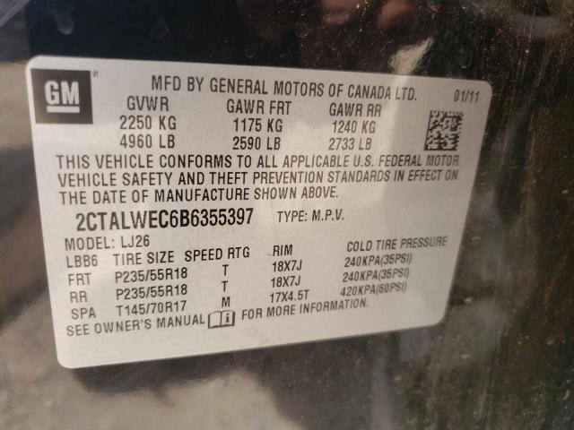 Photo 10 from auction – 2011 GMC TERRAIN SL with VIN 2CTALWEC6B6355397