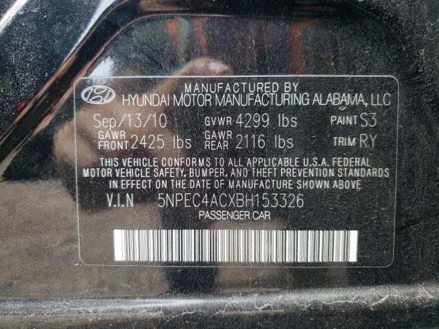 Photo 10 from auction – 2011 HYUNDAI SONATA SE with VIN 5NPEC4ACXBH153326