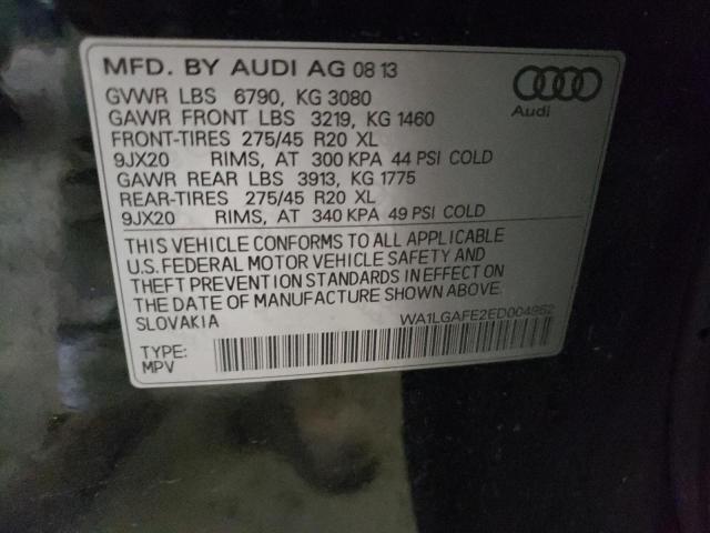 Photo 10 from auction – 2014 AUDI Q7 PREMIUM with VIN WA1LGAFE2ED004952