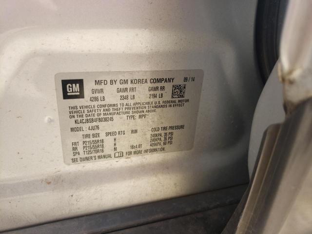 Photo 10 from auction – 2015 BUICK ENCORE CON with VIN KL4CJBSB4FB038245