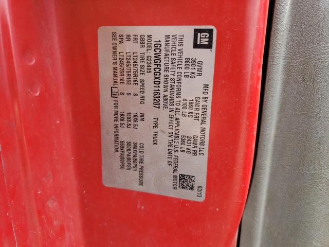 Photo 10 from auction – 2013 CHEVROLET EXPRESS G2 with VIN 1GCWGFCGXD1163207