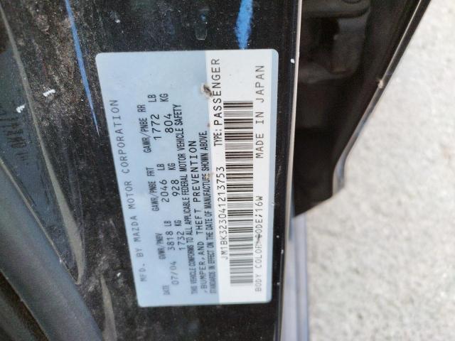 Photo 10 from auction – 2004 MAZDA 3 S with VIN JM1BK323041213753