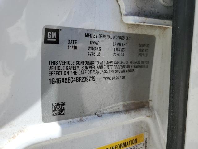 Photo 10 from auction – 2011 BUICK LACROSSE C with VIN 1G4GA5EC4BF239719