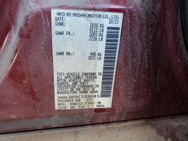 Photo 10 from auction – 2015 NISSAN ALTIMA 2.5 with VIN 1N4AL3AP3FC588045
