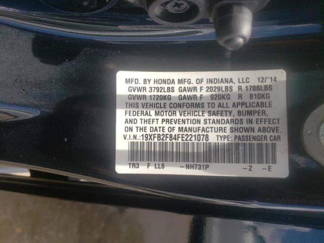 Photo 10 from auction – 2015 HONDA CIVIC EX with VIN 19XFB2F84FE221078